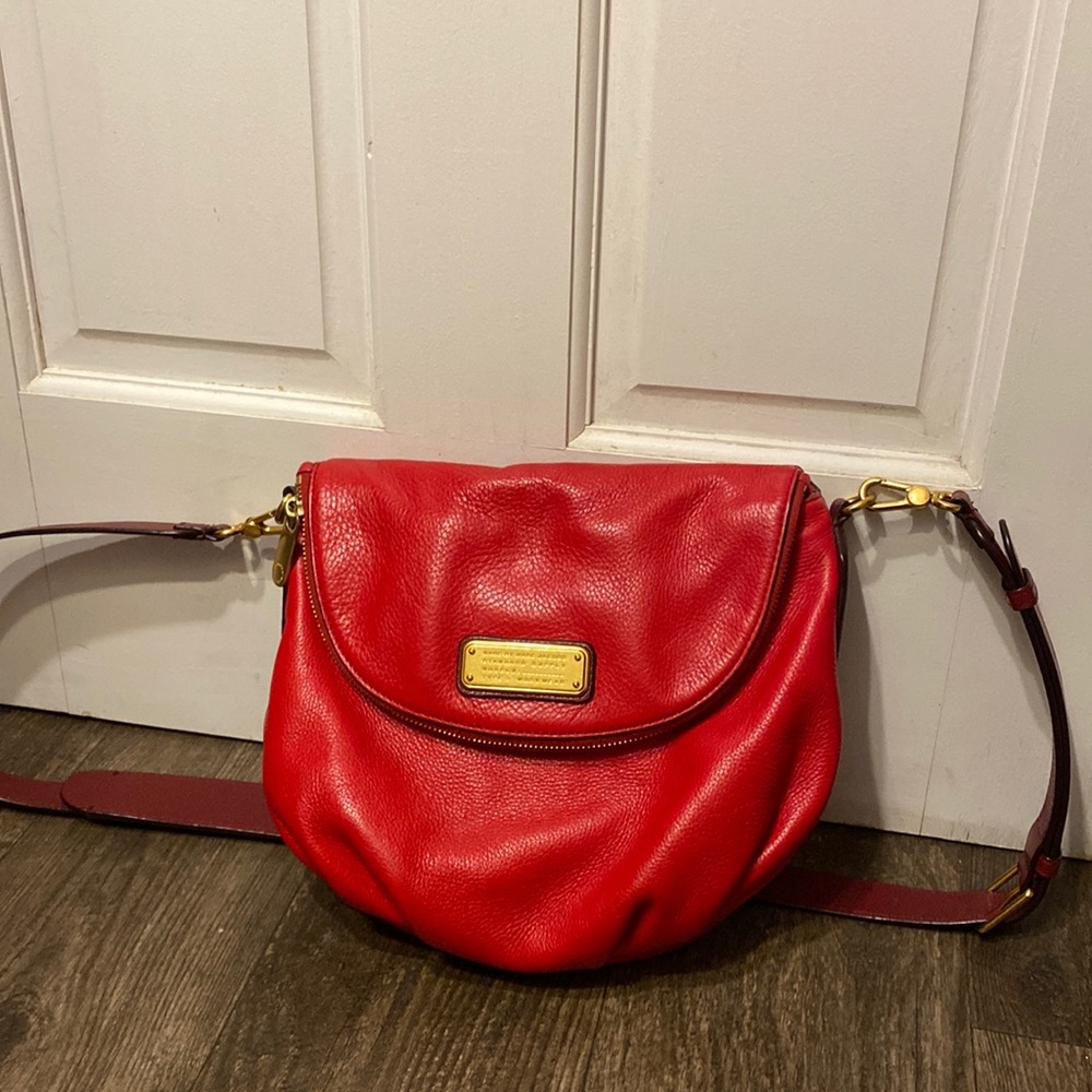 Marc by Marc Jacobs red leather crossbody bag